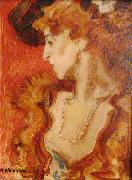 Red Lady or The Lady in Red unknow artist